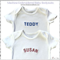 Baby Name Bodysuit, Baby Bodysuit, Baby Clothes, Embroidered