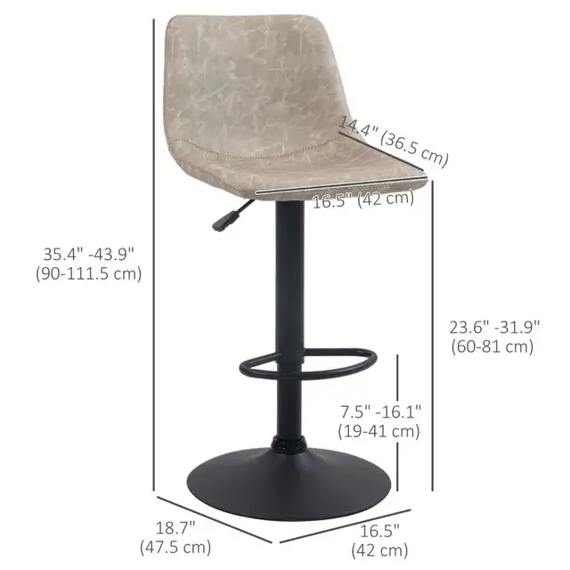 Adjustable Counter Height Bar Stool, 360° Swivel Kitchen Counter in Chairs & Recliners in Markham / York Region - Image 2