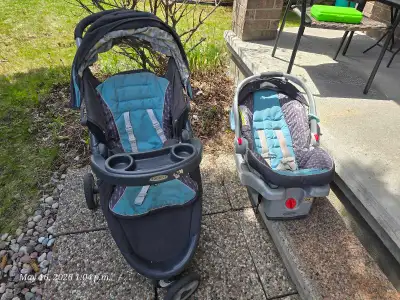 Graco 3 in 1 stroller and car seat, View more