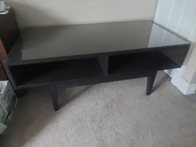 Wood/ glass coffee table, View more