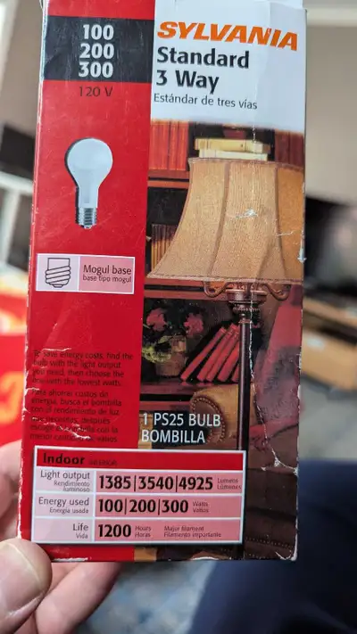 Mogul 3-way bulb., View more