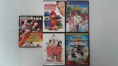 Good Boy, Alvin and the Chipmunks, Penguins, Futurama DVD'S, View more