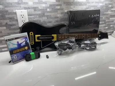Relive the glory days of rock with this complete Guitar Hero Live set for the PlayStation 3! The gui...