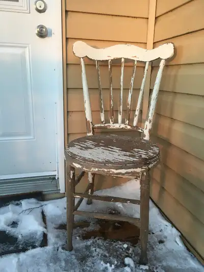 Rare Vintage 20th Century wooden ladder back Chair/ chaise rare, View more