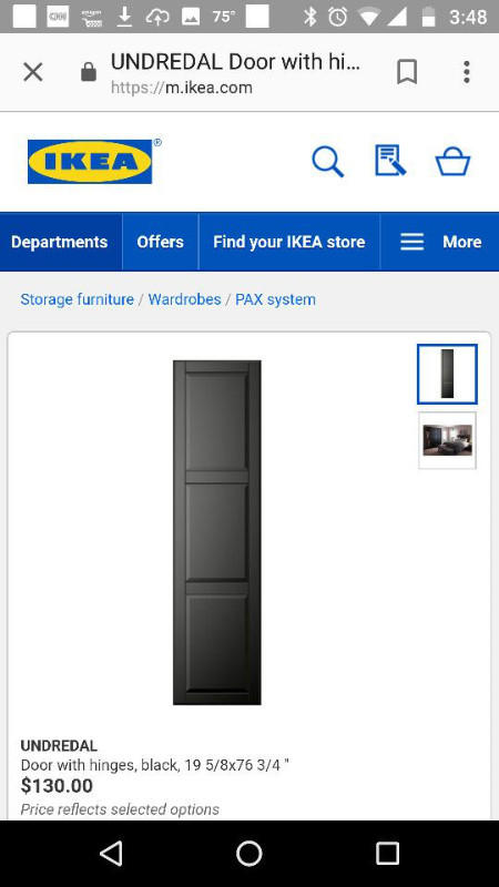 IKEA Undredal Pax (SINGLE DOOR) - Delivery Option - Only $50 ! in Dressers & Wardrobes in City of Toronto - Image 3
