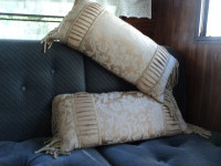 Pretty pair of pleated pillows.