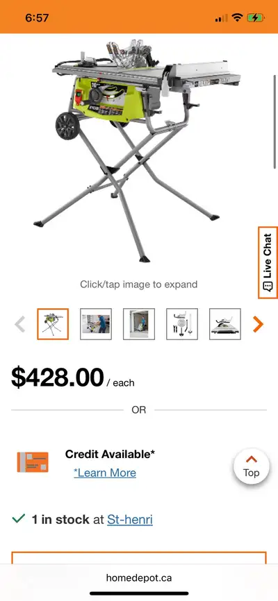 Ryobi Table saw, View more