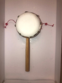 Vintage Hand Spin Drum / karate kid hand drum. Handmade Musical 