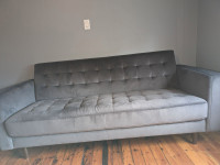 Grey button back couch  - like new