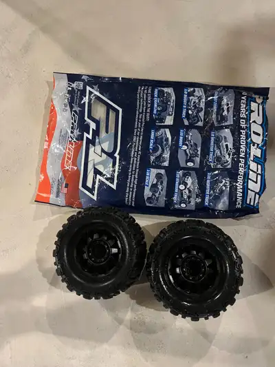 2 RCPro-line Racing 1/8 Trencher X F/R 3.8" MT Tires Mounted 17m, View more