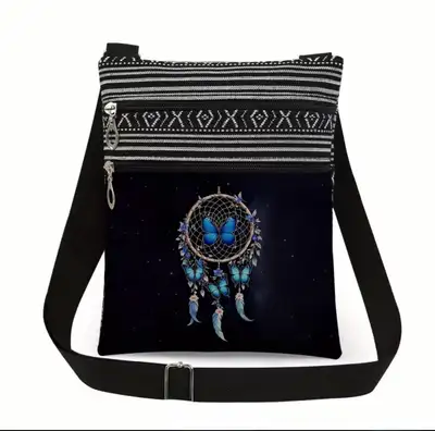 cross body messenger bag, butterfly dream catcher, new, View more