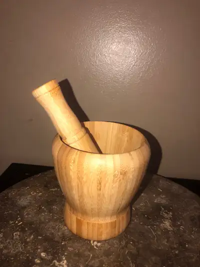 Bamboo Mortar and Pestle, View more