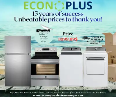 ECONOPLUS MEGA SALE  COMPLETE KENMORE HOME PACKAGE — $3,399.99, View more