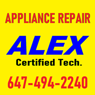 ALEX - Appliance Repair Technician ( 647 494 2240 ), View more