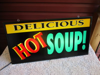 Vintage Delicious Hot Soup Electric Sign--1993