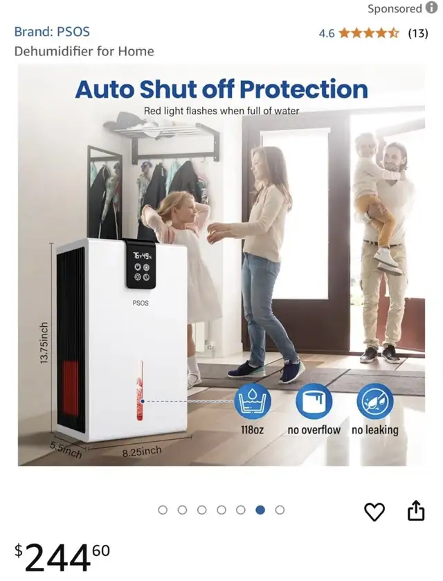 Brand-New Home Dehumidifier – Efficient & High-Performance444703241070202882