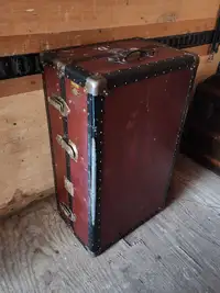 Rare Antique Wardrobe Trunk with Drawers 