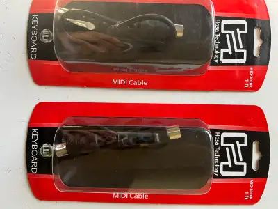 1 Pair Hosa Midi Cables , 1 foot, View more