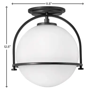 McCormick Hand Blown Glass Semi Flush Mount, View more