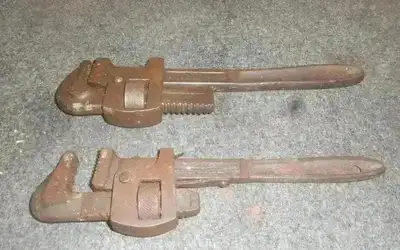 Pair of Drop Forged Pipe Wrenches, View more