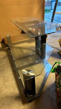 Glass tv stand 