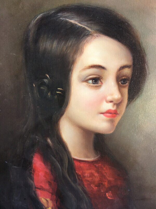 Antique Oil Portrait Painting (Signed) in Arts & Collectibles in Mississauga / Peel Region - Image 4