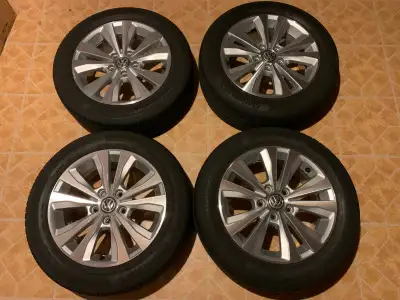 4 Continental ProContact RX 205 55 16 91H 480-A-A Tires mounted on Volkswagen Rims. 16 Inch Golf MK6...