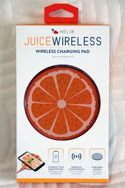 Helix - Juice Wireless Charging Pad (Fruits - Orange) Brand new (unopened box) Micro USB charging po...