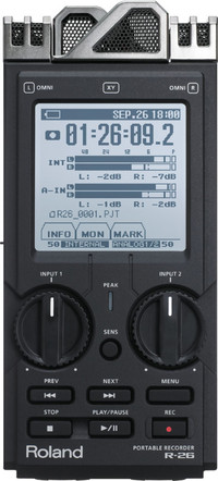 ROLAND R-26 XLR MUSIC VOCALS SOUND RECORDER USB AUDIO INTERFACE