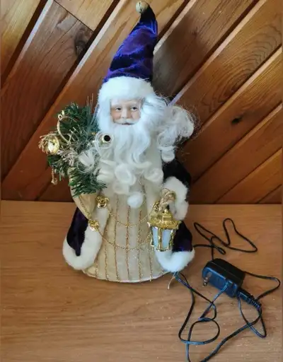 Vintage Fiber Optic Santa, View more
