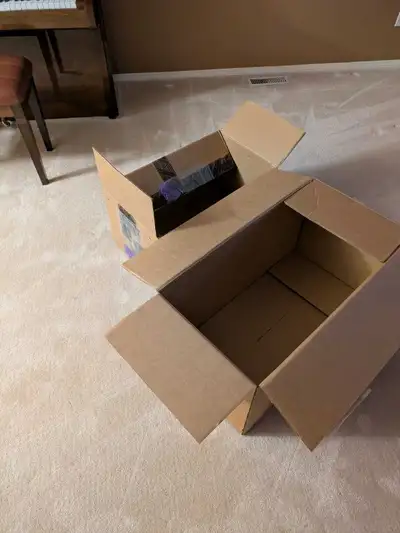 2 good moving boxes for pickup in the NW. Sizes in 3rd picture if needed.