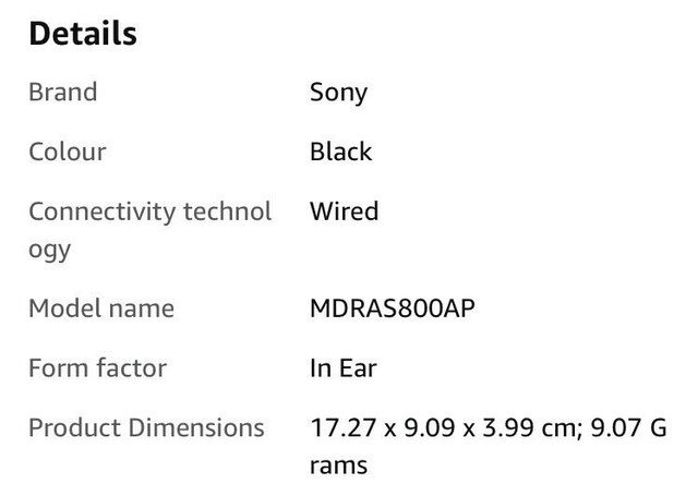 For Sale: Sony Earbuds: MDRAS800AP (Wired) dans Écouteurs  à Corner Brook - Image 2