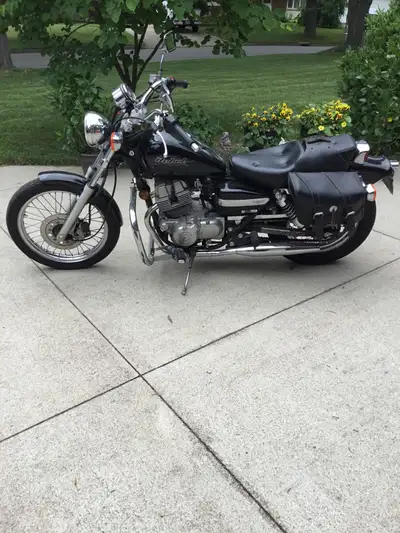 Gently used 2008 twin cylinder Honda Rebel 250. Great starter bike or commuter bike. Only 15000 km e...