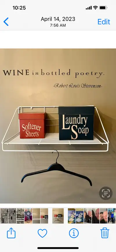 Coated metal laundry shelf, View more