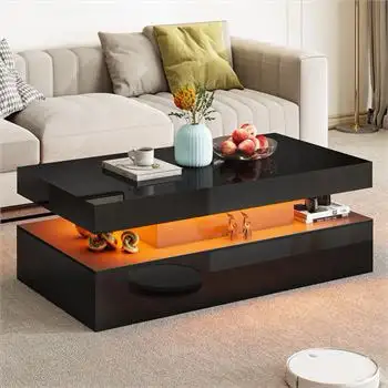 New-WADE LOGAN BHHATU LED COFFEE TABLE, BLACK, View more