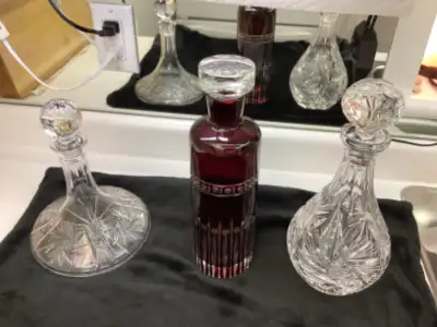 CRYSTAL  DECANTERS,  NEW,  NEVER  USED, View more