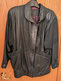 Ladies medium genuine leather jacket