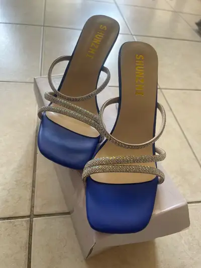  blue heeled sandal , View more