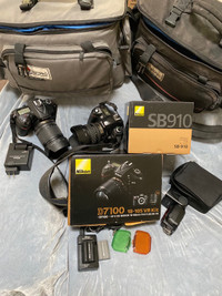 Nikon D7100 camera and accessories 