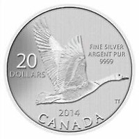 2014 $20 silver coin - Canada Goose