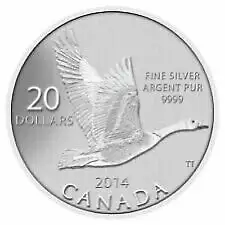 2014 $20 silver coin - Canada Goose, View more