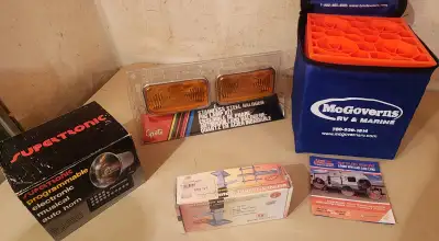 New Old Stock Vintage Grote Stainless Steel Halogen Fog Lamp Kit With Amber Lenses Selling For $80 N...