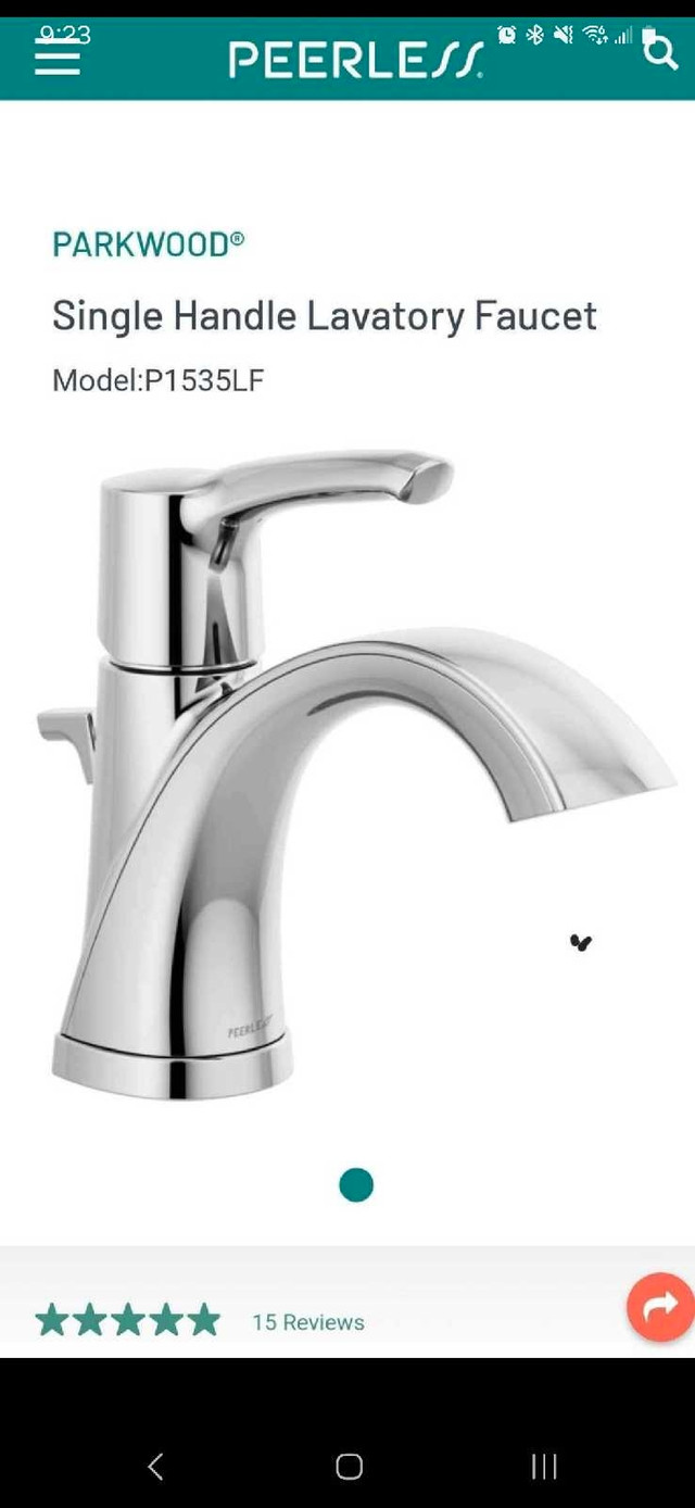 Peerless tap and undermount sink  in Plumbing, Sinks, Toilets & Showers in Leamington
