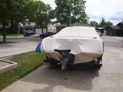 1988 Sea Ray deep V open bow. ZOO 5 liter inboard motor. Fish finder, trolling motor with separate b...
