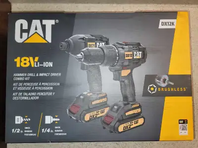 NEW CATERPILLAR CORDLESS TOOLS including: *Brushless Impact driver and drill. *Brushless Reciprocati...