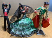 Spanish dancer and matador Dolls 8”, Castanets