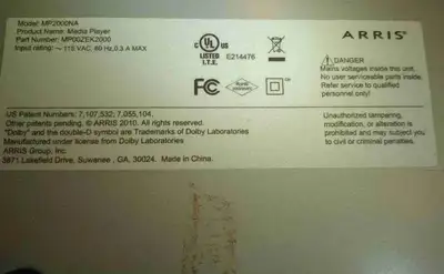 This Arris Media Player, model MP2000NA, is in used condition and ready to stream your favourite con...