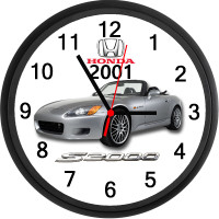 2001 Honda s2000 (Silverstone) Custom Wall Clock - Brand New