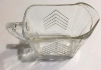 Hazel Atlas Chevon Pattern Depression Glass Rectangular Creamer