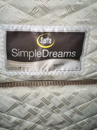 SUPER CLEAN double mattress, boxspring, and metal frame...CLEAN, View more